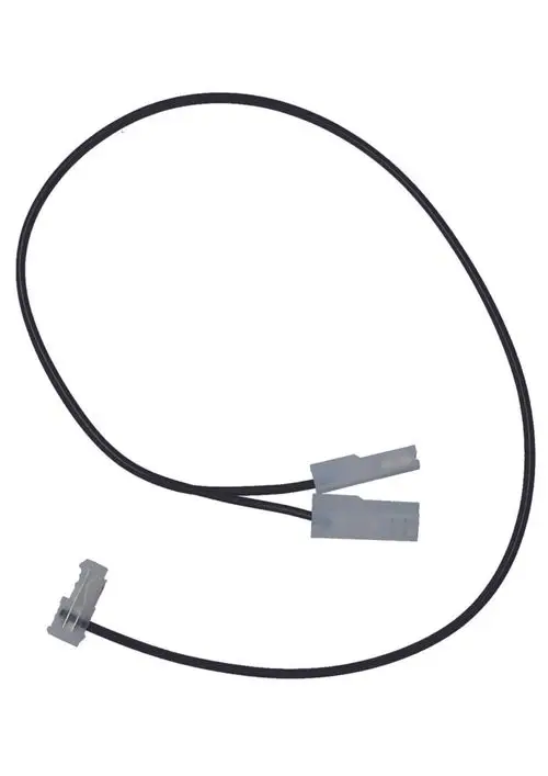 Schwarzes Kabel mit zwei grauen Steckverbindern, das als Ersatzteil für ein Judo Magnetventil dient.